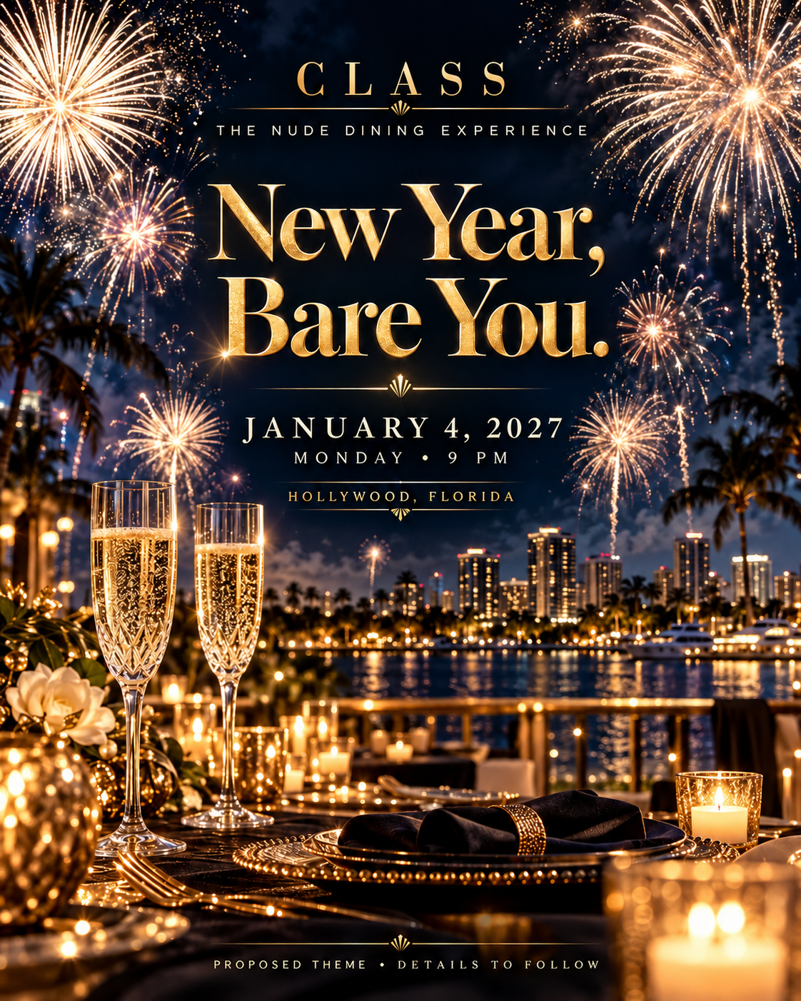 New Year, Bare You — The Nude Dining Experience flyer